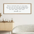LuZhiQiang Trust in the Lord With All Thine Heart Wall Decor Art 40"×15" Bible Verse Proverbs 3:5-6 Sign Scripture Christian Large Wood Framed Hanging (Wood)-Ruum Studio Home