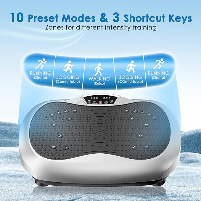 Vibration Plate Exercise Machine - Whole Body Workout Vibration Platform Lymphatic Drainage Machine for Weight Loss Home Fitness with Resistance Bands Remote-Ruum Studio Home