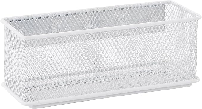 6.29"x2.28"x2.48" Magnetic Basket for Whiteboard White Magnetic Basket for Fridge Magnetic Organizer Holder with 5 Strong Magnets Magnetic Holder for Refrigerator Locker-Ruum Studio Home