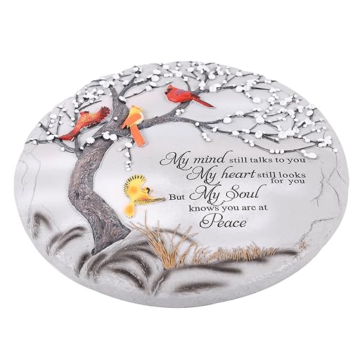 Cardinal Memorial Graden Stones, Garden Stones in Memory of Loved Ones, Memorial Gifts for Loss of Mother Father, Memorial Stepping Stones for Outdoor Decor, Memorial Gifts-Ruum Studio Home