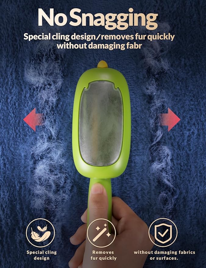 Portable Lint Brush,Reusable Lint Roller,Washable Pet Hair Removal Tool for Clothes,Furniture,Pet Hair Remover for Cats and Dogs Fur,Ideal Replacement for Sticky Refills Lint Roller/Removers-Ruum Studio Home