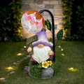 Garden Gnomes Outdoor Statue with Solar Lights Welcome Gnome Home Garden Decor Mom Gifts for Yard Patio Home Garden-Ruum Studio Home