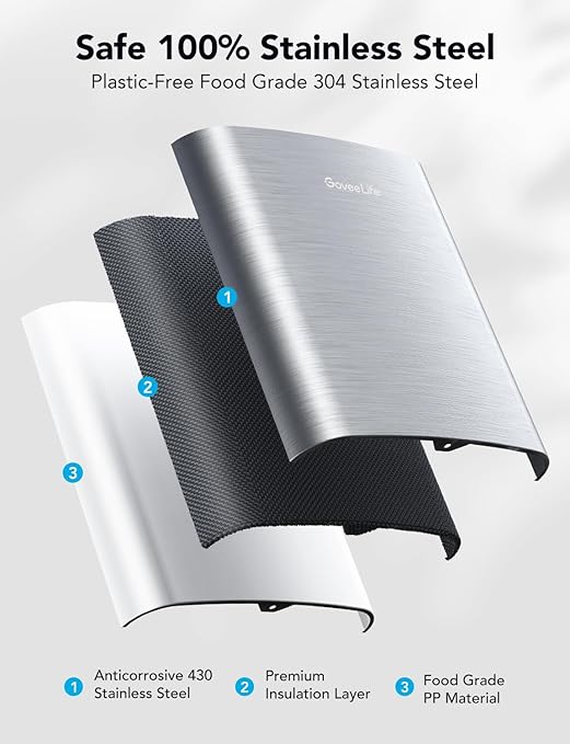 GoveeLife Smart Countertop Ice Makers, Portable Ice Maker Machine with Self-Cleaning, 6 Mins 9 Bullet Ice, 26lbs/24Hrs, Voice Remote for Home Kitchen Party Camping, with Ice Scoop Stainless Silver-Ruum Studio Home