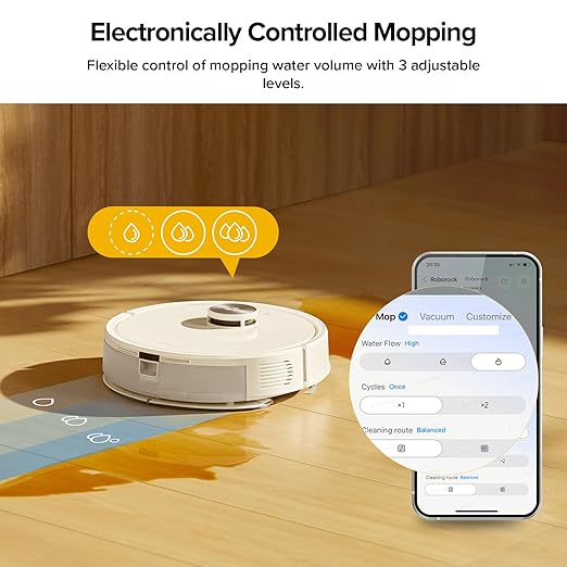 roborock Q7 M5+ Robot Vacuum and Mop, Upgraded from Q5 Max+, 7 Weeks Self-Emptying, 10000Pa Suction, Dual Anti-Tangle System, for Pet Hair & Carpet, PreciSense LiDAR Navigation, App Control, White-Ruum Studio Home