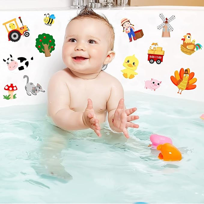 Brand Farm Animal Gel Clings Stickers for Kids, 21PCS Reusable Decals, Wall, Car, Window Decorations, Classroom, Home, Nursery, Party Supplies-Ruum Studio Home