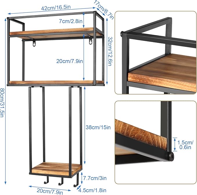 Towel Rack Wall Mounted - Space-Saving Design for Small Bathrooms - Versatile Organizer for Towels, Blankets, and More - Ideal for RVs and Hotels-Ruum Studio Home