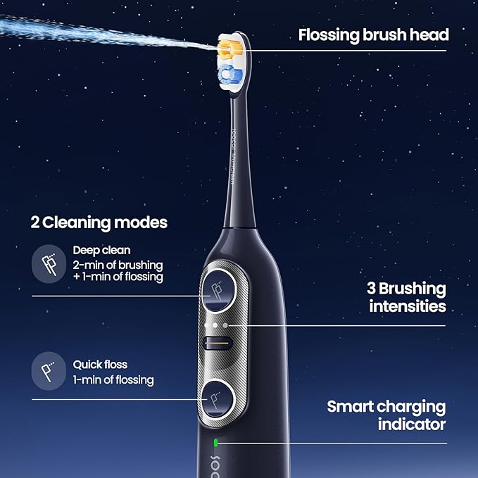 Soocas NEOS II Ultimate Set - Electric Toothbrush with Water Flosser, Sonic Electric Toothbrush for Adults, Portable for Travel, Deep Clean for Implants & Braces, Healthier Gums, Dark Violet-Ruum Studio Home