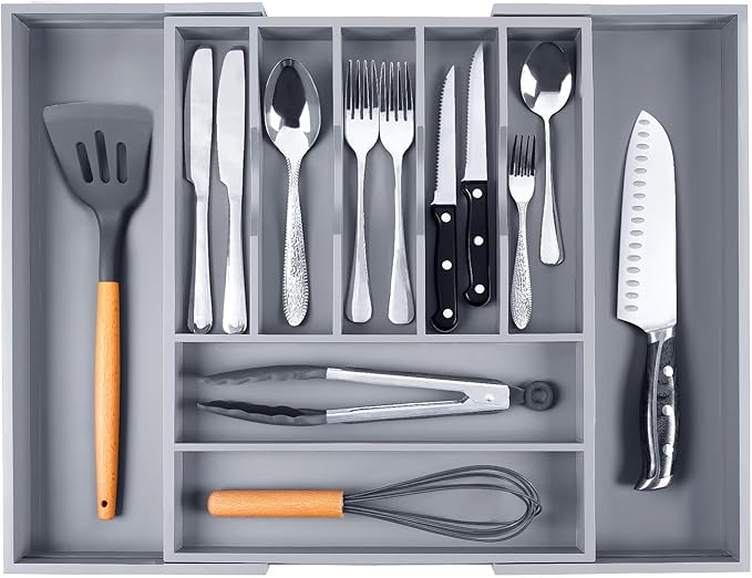 Kitchen Silverware Drawer Organizer and Storage Cabinet Utensil Rack Bathroom Counter Vanity Extra Large Big Cooking Drawer Organizers Countertop Pantry Storage Cabinet Best Kitchen Must Haves 2025-Ruum Studio Home