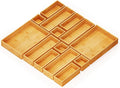 SpaceAid 14-Piece Bamboo Drawer Organizer Storage Boxes Set, Wood Tray Junk Drawer Organizers Multi-Use Divider Bins for Kitchen, Bathroom, Office Desk and Makeup Organization (14 Pack, Natural)-Ruum Studio Home