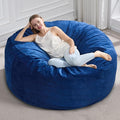 Hobestluk 5FT Bean Bag Chair Giant Bean Bag Chairs for Adults Large Bean Chairs with Removable Cover, Beanbag Chair with Filler, Adult Bean Bag Chairs for Living Room, Bedroom-Ruum Studio Home