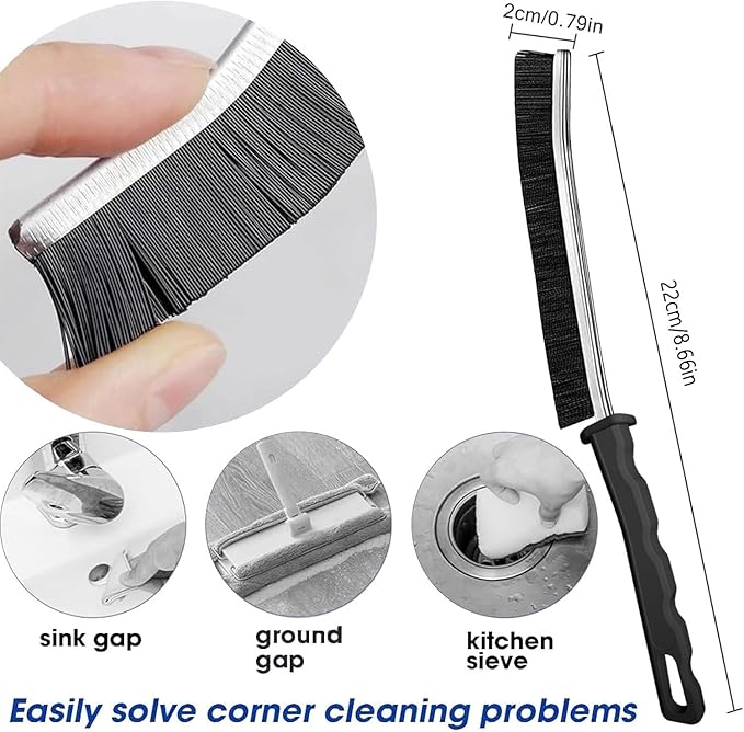 Crevice Cleaning Brush,New Multifunctional Cleaning Brush Tool, Bathroom Gap Brush, Home, Kitchen, Bathroom, Window, Vehicle, Faucets, Toilet,6Pcs-Ruum Studio Home