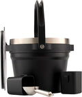Large Insulated Ice Bucket with Lid – Stainless Steel Ice Bucket and Scoop – Ice Buckets for Parties, Bars – Ice Bucket with Lid and Scoop – Outdoor Ice Bucket, Cocktail Use (Black)-Ruum Studio Home