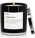 Amber & Rose Luxury Scented Candles, 9oz Soy Wax Candles for Home Scented, Rose, Wood, Amber Scent, Long Burning Time, Gifts for Women, Friends, Men, Sister, Mom, Teacher-Ruum Studio Home