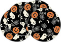 XCHI Boo Spooky Ghost Pumpkin Halloween Round Placemats Set of 4 Table Mats Table Decorations 14x14 Inch-Ruum Studio Home
