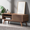 mopio Ensley TV Stand, Mid Century Modern for 55/60/65 inch TV, Farmhouse TV Stand, Entertainment Center with Storage, TV and Media Consol for Living Room (Walnut, 46")-Ruum Studio Home