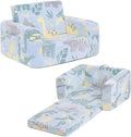 Welnow 2-in-1 Kids Sofa Chair, Glow in The Dark Convertible Toddler Chair Flip Out Children Sofa Folding Kids Play Sofa with Side Pockets & Removable Cover Armrest Chair for Girl or Boy-Ruum Studio Home