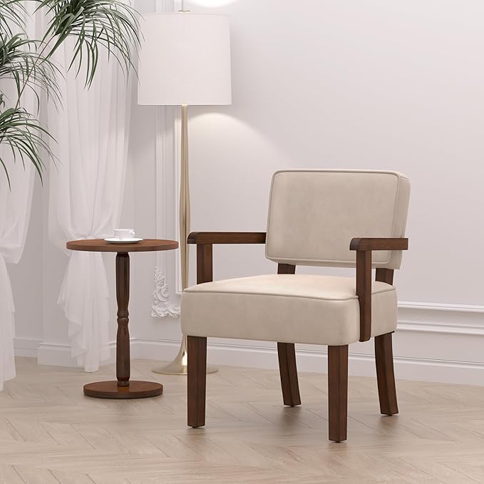 Accent Chair, PU Leather Chair for Living Room Oversized Armchair with Soft Seat and Armrests for Bedroom Dinning Reading Waiting Room (One Chair)-Ruum Studio Home