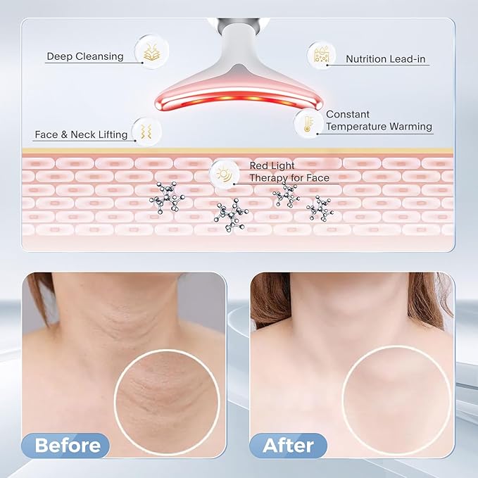 7-in-1 Deplux Face Neck Massager for Skin Care at Home, Facial Massager Glossy Black-Ruum Studio Home