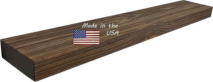 joelsantiques - 48 Inch Wooden Floating Shelves for Wall - 48x6x2 in - Made of Natural Wood - Long Heavy Duty Rustic Wall Shelves for Bedroom - Perfect for Living Room, Kitchen - Medium Brown-Ruum Studio Home