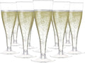 Prestee 100 Pack Clear Plastic Champagne Flutes - 4.5 oz Durable Disposable Champagne Glasses for Parties, Weddings, Toasting and Large Celebrations - Elegant Wine Glasses Stemware for Easy Cleanup-Ruum Studio Home