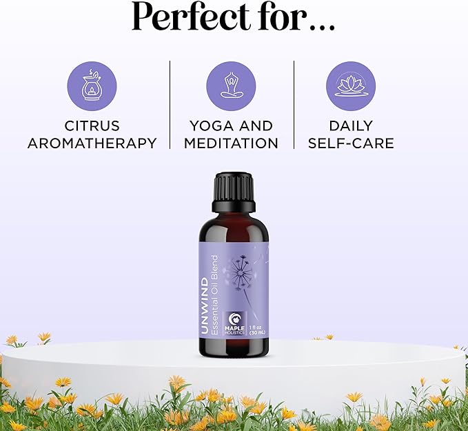 Unwind Aromatherapy Essential Oil Blend - Calming Essential Oils for Diffusers for Home Travel and Baths with Invigorating Pure Bergamot Patchouli and Citrus Essential Oils for Stress Support-Ruum Studio Home