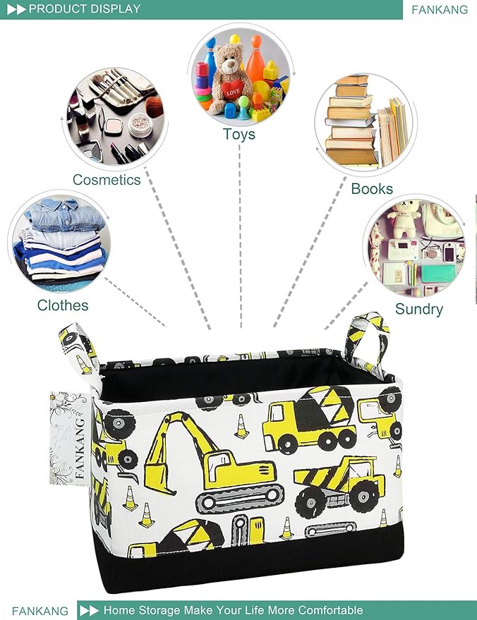 FANKANG Rectangular Laundry Basket Nursery Storage Fabric Storage Bin Storage Hamper,Gift Baskets (Engineering)-Ruum Studio Home