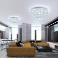 Mini Chandelier Modern Crystal Chandeliers for Hallway Light Fixture LED Flush Mount Ceiling Light Dimmable Lamp for Dining Room Living Room Bedroom-Ruum Studio Home