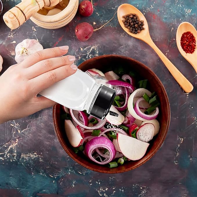 RoyalHouse 12 Pack 9.5 Oz Plastic Spice Jars with Black Cap, Clear and Safe Plastic Bottle Containers with Shaker Lids for Storing Spice, Herbs and Seasoning Powders, BPA Free, Made in USA-Ruum Studio Home