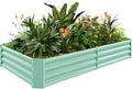 Land Guard 6×3×1ft Galvanized Metal Raised Garden Bed, Metal Planter Kit Box Outdoor for Deep-Rooted Vegetables, Flowers, Green and Herbs (Lime Green)…-Ruum Studio Home
