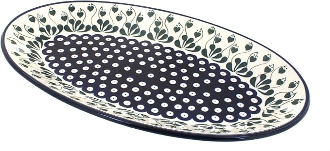 Blue Rose Polish Pottery Alyce Oval Platter-Ruum Studio Home