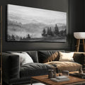 SOUGUAN Grey Pictures Wall Decor Forest Artwork Mountain Canvas Painting Landscape Wall Art Prints for Living Room Bedroom Home Hanging Decor 24x48 Inch-Ruum Studio Home