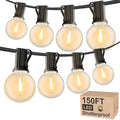 RTTY Outdoor String Lights 150 FT Globe LED Patio Lights with G40 Plastic Bulbs,Waterproof Shatterproof Dimmable Connectable Hanging for Backyard Porch Balcony Party Cafe Deck Decor-Ruum Studio Home