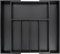 VaeFae Premium Bamboo Drawer Organizer, Expandable Silverware Drawer Organizer, Cutlery Tray with Dividers for Kitchen Utensils (Black, Large)-Ruum Studio Home