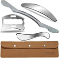Stainless Steel Muscle Scraper Tool Set, 4-Piece Professional Physical Therapy Massage Tools with Storage Case-Ruum Studio Home