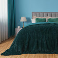 GONAAP Fuzzy Faux Fur Throw Blanket Queen Size Dark Teal Super Soft Cozy Plush Fuzzy Shaggy Blanket for Couch Sofa Bed (Dark Teal, Queen(90"x90"))-Ruum Studio Home