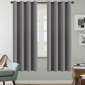 H.VERSAILTEX Solid Grey Color Thermal Insulated Blackout Curtains Metal Grommet Curtain Panels Room Darkening Window Drapes for Bedroom/Living Room 52 x 72 Inch Set of 2-Ruum Studio Home