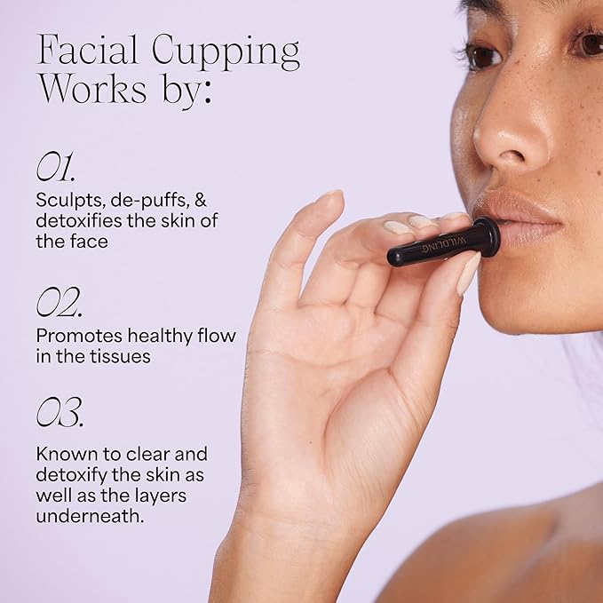 WILDLING Lumin Cupping Set I Facial Cupping Tools to Decrease Puffiness, Increase Collagen Production, Sculpt Cheeks + Chin, Detox + Clear Breakouts-Ruum Studio Home