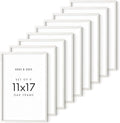 HAUS AND HUES 11x17 Picture Frame Set of 9-11 X 17 Frame Wood Picture Frames, 11x17 Poster Frame Wooden Picture Frames, 17x11 Picture Frame Wooden Frames, Frame 11x17 Natural Wood Frame (White Oak)-Ruum Studio Home