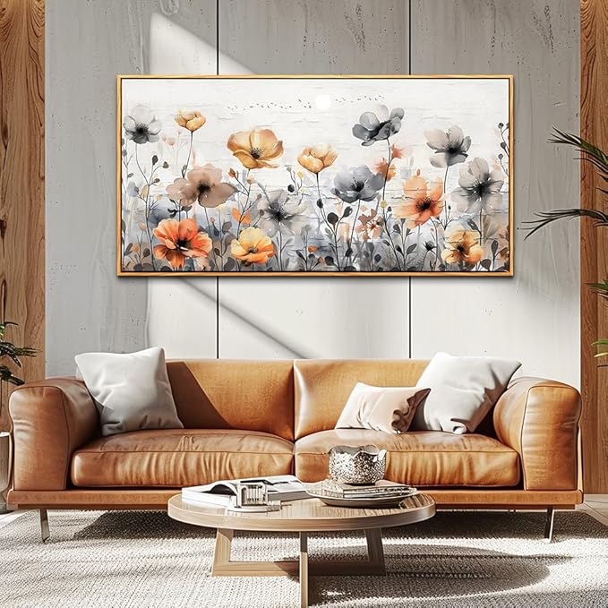 ZUITINGHUA Wood Framed Canvas Wall Art For Living Room Large Wall Decor For Office Bedroom Decorations Flowers Landscape Pictures Farmhouse Paintings Artwork Aesthetic Mural Home Decor 30x60 In-Ruum Studio Home