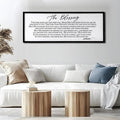 The Blessing Christian Song Lyrics Wall Decor 32"×12" Bible Verse May The Lord Bless You Scripture Wall Art Sign (Black)-Ruum Studio Home
