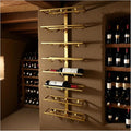 8 Bottle Wall Mount Wine Rack with Wine Glass Holder, Metal Wine Wall Rack, Wall Racks for Wine Bottles Display and Storage, Hanging Bottle Organizer for Living Dining Room Wine Cellar Bar (Gold)-Ruum Studio Home
