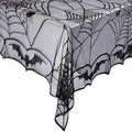 eZAKKA Halloween Table Cloth, Spider Web Table Cloth Black Tablecloth Lace Fabric Table Cloths Halloween Table Cover for Rectangle for Parties Gothic Spooky Home Decorations, 48x96 Inch-Ruum Studio Home