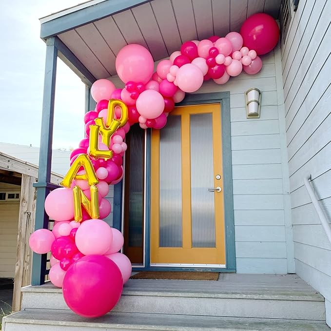 130pcs Hot Pink Balloons Different Sizes 18" 12" 10" 5" Dark Pink Balloons for Birthday Graduation Baby Shower Wedding Anniversary Princess Theme Party Valentine's Day Decorations-Ruum Studio Home