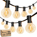 150FT LED Globe Outdoor String Lights, Dimmable Patio With 75+2 G40 Shatterproof Bulbs, Waterproof Outside Hanging, 2200K Commercial Backyard for Porch Bistro Party Balcony Garden-Ruum Studio Home