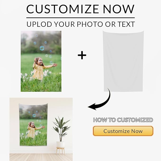 Custom Tapestry For Wall Bedroom Custom Backdrop Personalized Image Text Photo Customized Funny Tapestry Banners And Signs Vertical Model Tapestrys-Ruum Studio Home