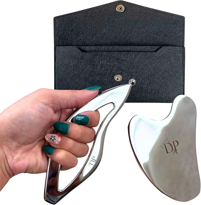 Muscle Scraper Tool – 2-in-1 Stainless Steel Fascia Scraper for Deep Tissue Massage & Muscle Relief - Gua Sha Body Tool for Soreness - Ergonomic IASTM Tool for Athletes & Physical Therapy-Ruum Studio Home