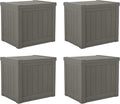 Suncast SS500ST 22 Gallon Small Resin Outdoor Patio Storage Deck Box (4 Pack)-Ruum Studio Home
