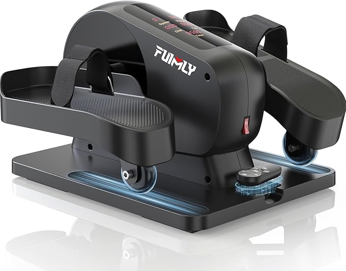 FUNMILY Under Desk Elliptical Machine, Large LCD Ellipse Leg Exerciser as Seen on TV, While Sitting for Seniors/Adults, 100% Pre-Assembled Exercise Equipment with Remote & Magnetic Storage-Ruum Studio Home