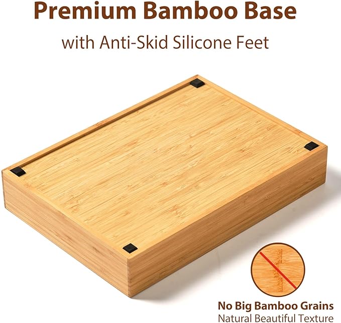 Umilife Bamboo Kitchen Drawer Organizer, 11 Inch Silverware Utensils Tray Holder with Grooved Dividers, 2.4" High Wood Caddy for Flatware Cutlery Knives-Ruum Studio Home