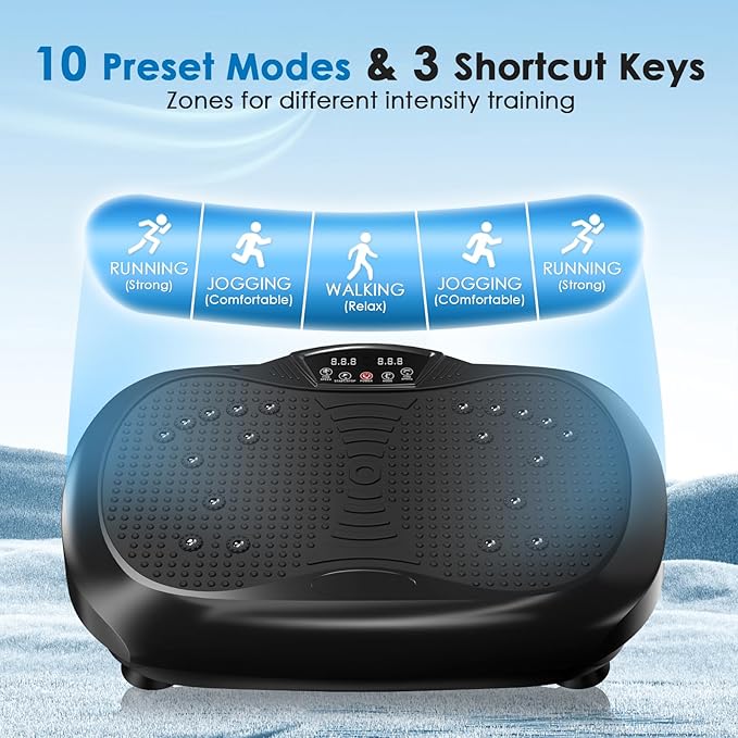 Vibration Plate Exercise Machine - Whole Body Workout Vibration Platform Lymphatic Drainage Machine for Weight Loss Home Fitness with Resistance Bands Remote-Ruum Studio Home